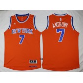 New York Knicks #7 Carmelo Anthony Orange 2016 Stitched NBA Jersey