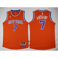 New York Knicks #7 Carmelo Anthony Orange 2016 Stitched NBA Jersey