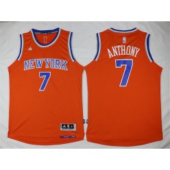 New York Knicks #7 Carmelo Anthony Orange 2016 Stitched NBA Jersey