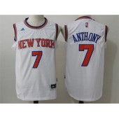 New York Knicks #7 Carmelo Anthony White 2016 Stitched NBA Jersey