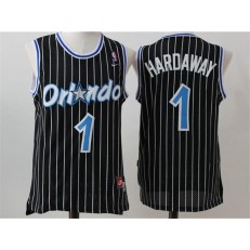 Orlando Magic #1 Penny Hardaway Black Throwback Stitched NBA Jersey