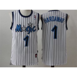 Orlando Magic #1 Penny Hardaway White Throwback Stitched NBA Jersey
