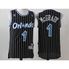 Orlando Magic #1 Tracy Mcgrady Black Throwback Stitched NBA Jersey