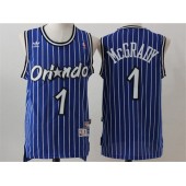 Orlando Magic #1 Tracy Mcgrady Blue Throwback Stitched NBA Jersey