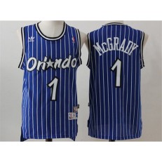 Orlando Magic #1 Tracy Mcgrady Blue Throwback Stitched NBA Jersey