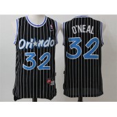 Orlando Magic #32 Shaquille O'Neal Black Throwback Stitched NBA Jersey