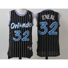 Orlando Magic #32 Shaquille O'Neal Black Throwback Stitched NBA Jersey