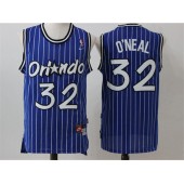 Orlando Magic #32 Shaquille O'Neal Blue Throwback Stitched NBA Jersey