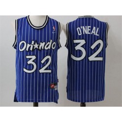 Orlando Magic #32 Shaquille O'Neal Blue Throwback Stitched NBA Jersey