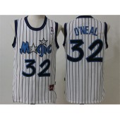 Orlando Magic #32 Shaquille O'Neal White Throwback Stitched NBA Jersey