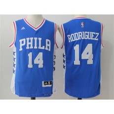Philadelphia 76ers #14 Sergio Rodriguez Blue 2016 Stitched NBA Jersey
