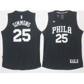 Philadelphia 76ers #25 Ben simmons Black Stitched NBA Jersey