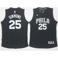 Philadelphia 76ers #25 Ben simmons Black Stitched NBA Jersey