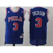 Philadelphia 76ers #3 Allen Iverson Blue Stitched NBA Jersey