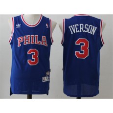 Philadelphia 76ers #3 Allen Iverson Blue Stitched NBA Jersey