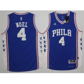 Philadelphia 76ers #4 Nerlens Noel Blue 2015 Stitched NBA Jersey