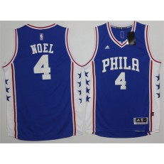 Philadelphia 76ers #4 Nerlens Noel Blue 2015 Stitched NBA Jersey