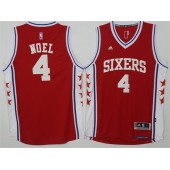 Philadelphia 76ers #4 Nerlens Noel Red 2015 Stitched NBA Jersey