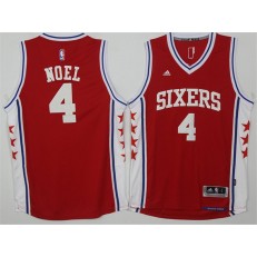Philadelphia 76ers #4 Nerlens Noel Red 2015 Stitched NBA Jersey