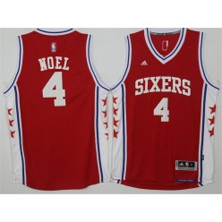 Philadelphia 76ers #4 Nerlens Noel Red 2015 Stitched NBA Jersey