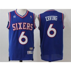 Philadelphia 76ers #6 Julius Erving Blue Stitched NBA Jersey