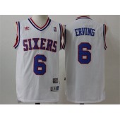 Philadelphia 76ers #6 Julius Erving White Stitched NBA Jersey