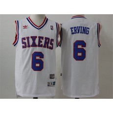 Philadelphia 76ers #6 Julius Erving White Stitched NBA Jersey