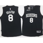 Philadelphia 76ers #8 Jahlil Okafor Black Stitched NBA Jersey