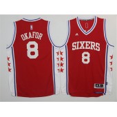Philadelphia 76ers #8 Jahlil Okafor Red 2015 Stitched NBA Jersey
