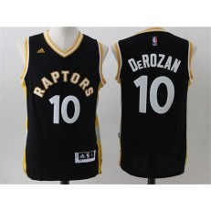 Toronto Raptors #10 DeMar DeRozan Black Gold Stitched NBA Jersey