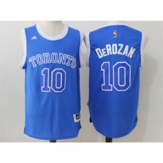 Toronto Raptors #10 DeMar DeRozan Blue 2016 Stitched NBA Jersey