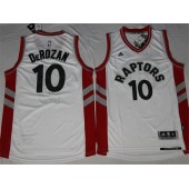 Toronto Raptors #10 DeMar DeRozan White Red Stitched NBA Jersey