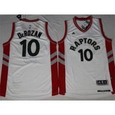 Toronto Raptors #10 DeMar DeRozan White Red Stitched NBA Jersey
