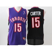 Toronto Raptors #15 Vince Carter Purple Black Throwback Swingman Stitched NBA Jersey