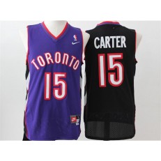 Toronto Raptors #15 Vince Carter Purple Black Throwback Swingman Stitched NBA Jersey