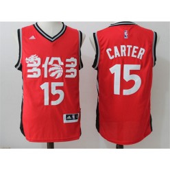 Toronto Raptors #15 Vince Carter Red Nike 2016 Throwback Stitched NBA Jersey