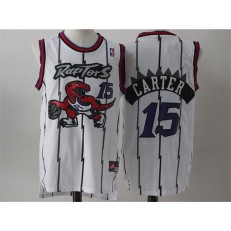 Toronto Raptors #15 Vince Carter White Throwback Stitched NBA Jersey