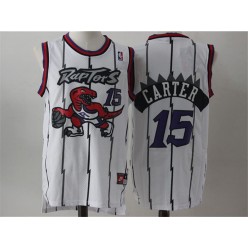 Toronto Raptors #15 Vince Carter White Throwback Stitched NBA Jersey