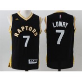 Toronto Raptors #7 Kyle Lowry Black Gold Stitched NBA Jersey