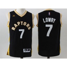Toronto Raptors #7 Kyle Lowry Black Gold Stitched NBA Jersey