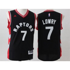 Toronto Raptors #7 Kyle Lowry Black Red Stitched NBA Jersey