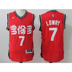 Toronto Raptors #7 Kyle Lowry Red Nike 2016 Throwback Stitched NBA Jersey