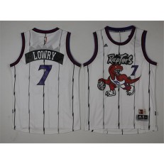 Toronto Raptors #7 Kyle Lowry White Throwback Stitched NBA Jersey