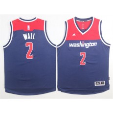 Washington Wizards #2 John Wall Navy Blue Alternate Stitched NBA Jersey