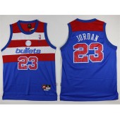 Washington Wizards #23 Michael Jordan Blue Nike Throwback Stitched NBA Jersey