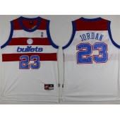 Washington Wizards #23 Michael Jordan White Nike Throwback Stitched NBA Jersey