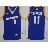 Golden States Warriors #11 Klay Thompson Blue 2017 Stitched NBA Jerseys