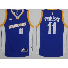 Golden States Warriors #11 Klay Thompson Blue 2017 Stitched NBA Jerseys