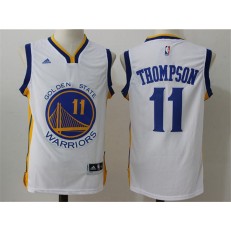 Golden States Warriors #11 Klay Thompson White 2015 Stitched NBA Jersey