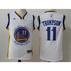 Golden States Warriors #11 Klay Thompson White 2015 Stitched NBA Jersey